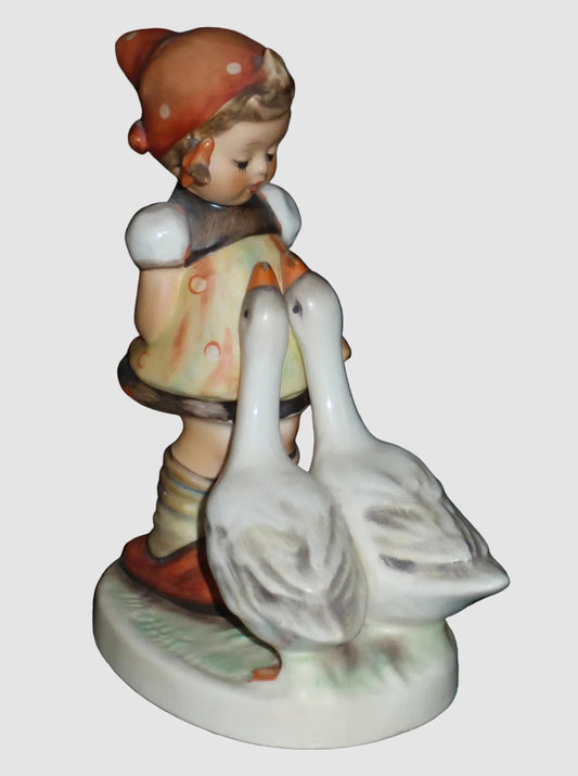"Goose Girl" Goebel Hummel Figurine #47/0 - Little Girl With Geese!