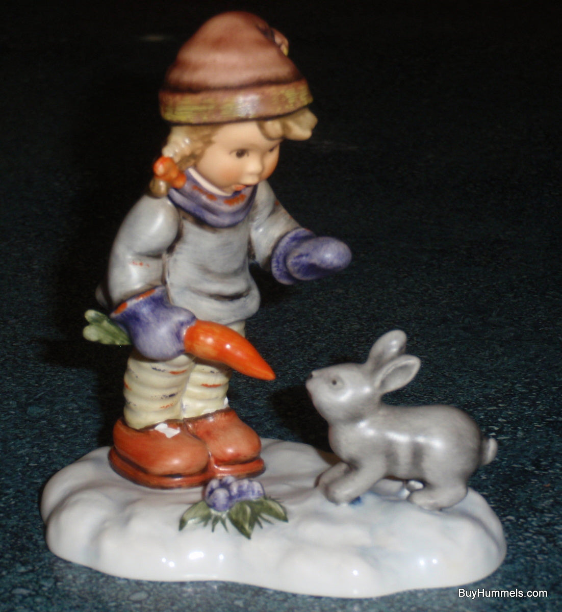 LIMITED EDITION "Peaceful Offering" Hummel Figurine #2066 - Girl With Bunny In The Snow!