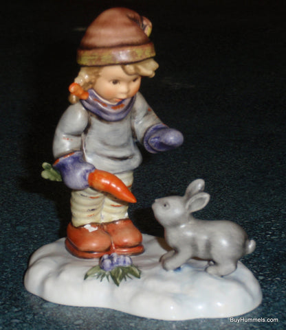 LIMITED EDITION "Peaceful Offering" Hummel Figurine #2066 - Girl With Bunny In The Snow!