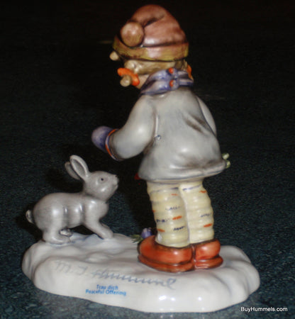 LIMITED EDITION "Peaceful Offering" Hummel Figurine #2066 - Girl With Bunny In The Snow!