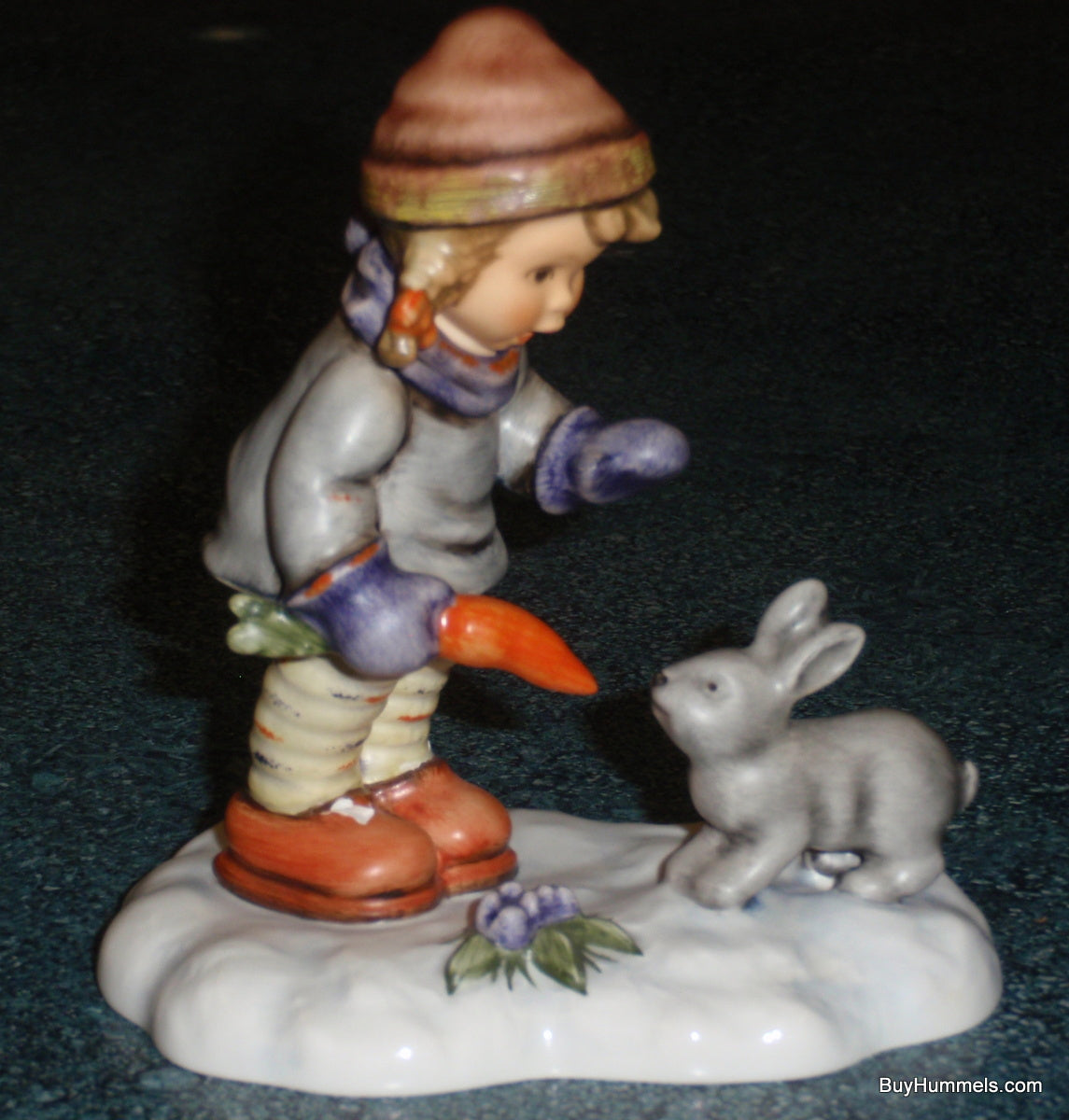 LIMITED EDITION "Peaceful Offering" Hummel Figurine #2066 - Girl With Bunny In The Snow!