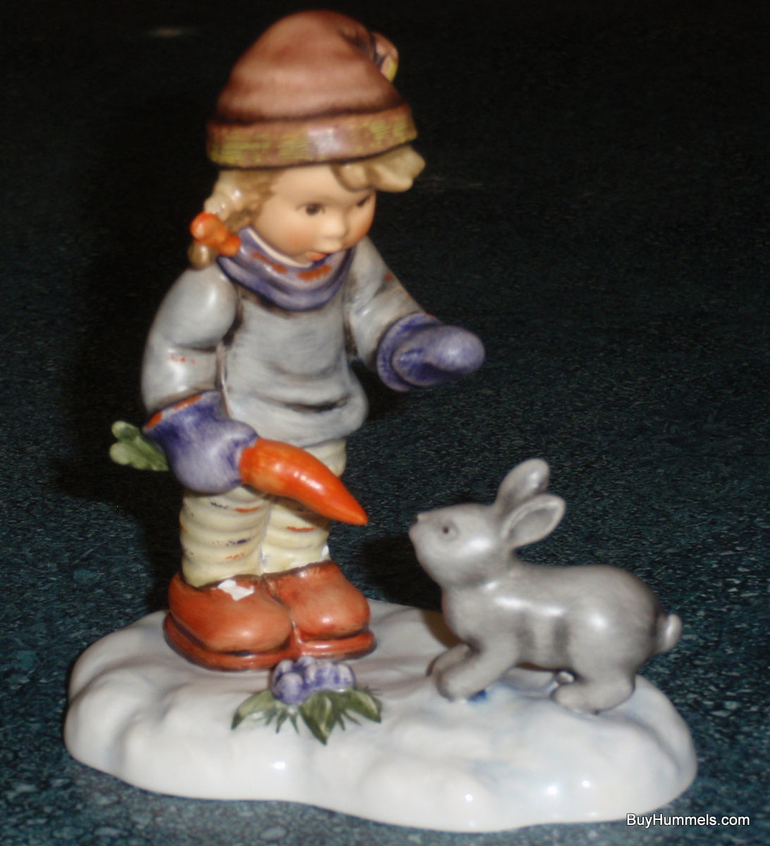 LIMITED EDITION "Peaceful Offering" Hummel Figurine #2066 - Girl With Bunny In The Snow!