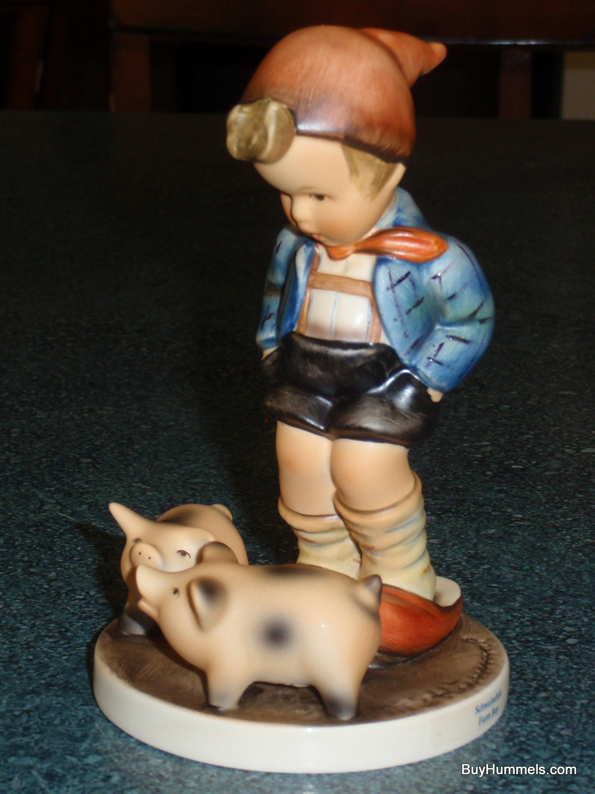 "Farm Boy" Goebel Hummel Figurine #66 - Little Boy With Piglets!