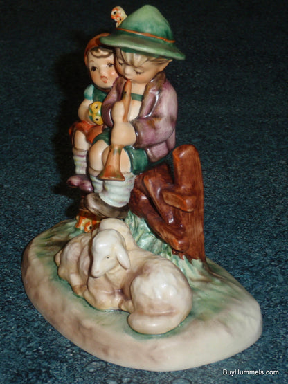 Goebel Hummel Figurine "Eventide" #99 TMK5 - Boy And Girl On Fence With Sheep!