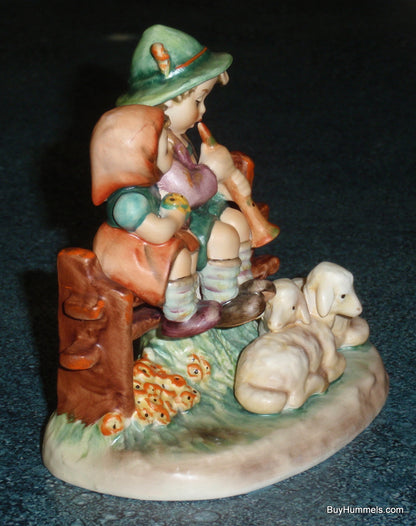 Goebel Hummel Figurine "Eventide" #99 TMK5 - Boy And Girl On Fence With Sheep!