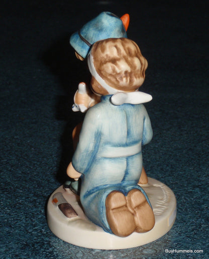 "LITTLE NURSE" Goebel Hummel Figurine #376 - Nurse Fixing A Boo Boo