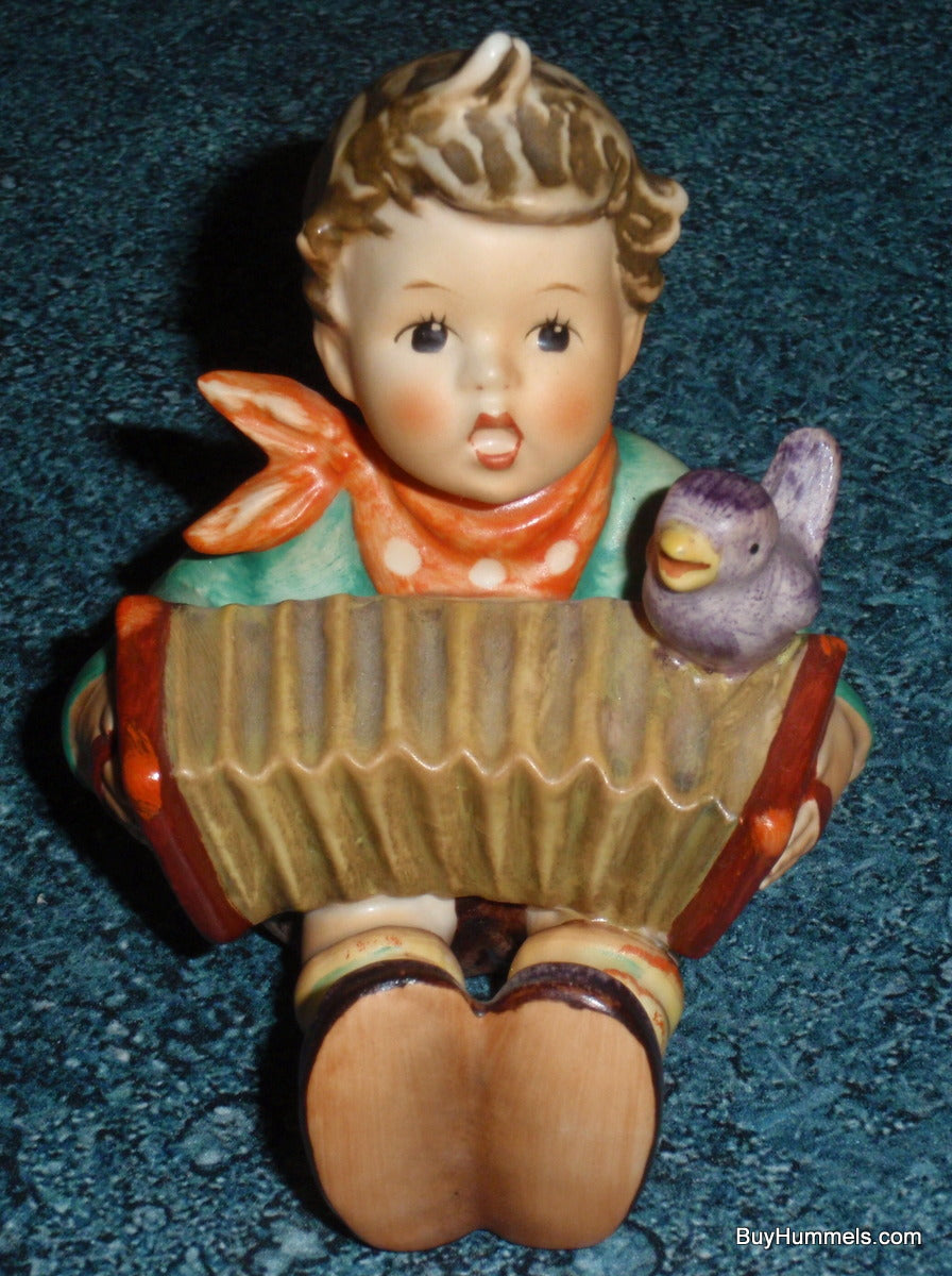 "LET'S SING" Hummel Figurine #110/0 TMK5 Boy Playing Accordion With Bird