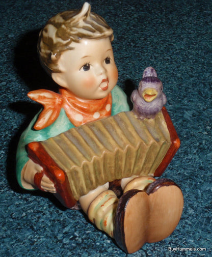 "LET'S SING" Hummel Figurine #110/0 TMK5 Boy Playing Accordion With Bird