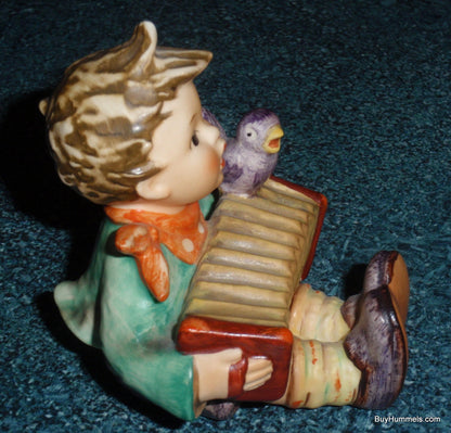 "LET'S SING" Hummel Figurine #110/0 TMK5 Boy Playing Accordion With Bird