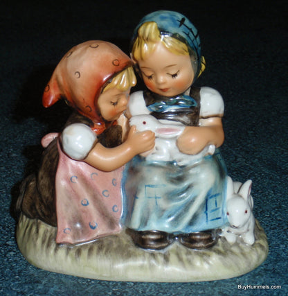 Easter Time Goebel Hummel Figurine #384 - Two Girls With Rabbits Easter Gift!