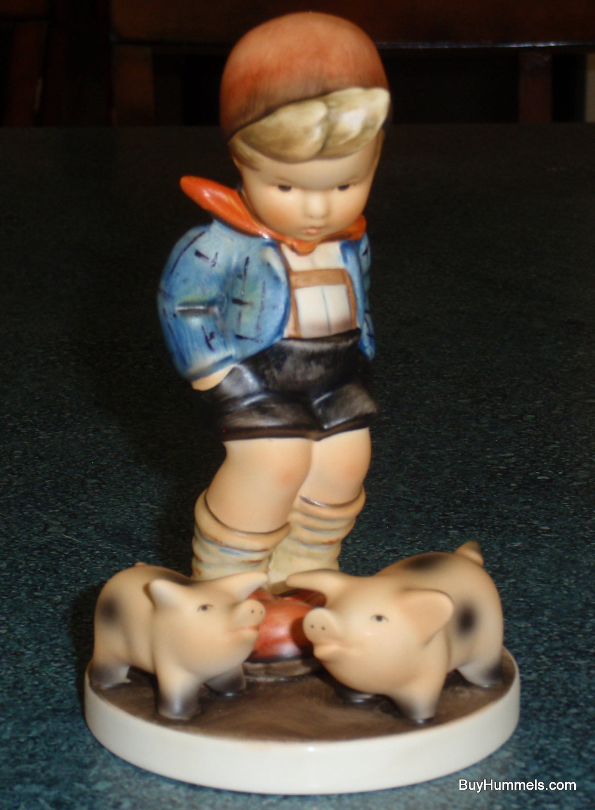 "Farm Boy" Goebel Hummel Figurine #66 - Little Boy With Piglets!