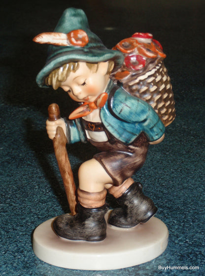 "Flower Vendor" #381 Goebel Hummel Figurine - Little Boy With BIG Basket Of Flowers!