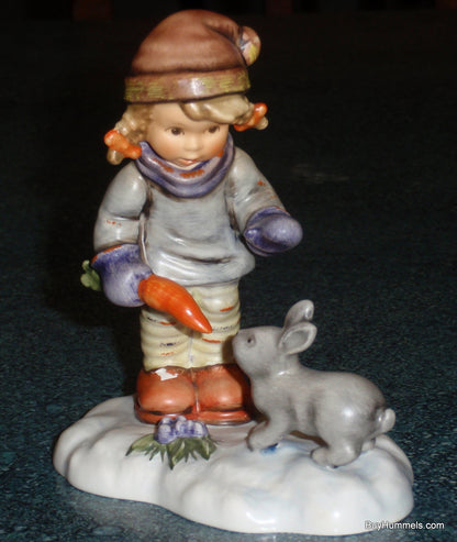 LIMITED EDITION "Peaceful Offering" Hummel Figurine #2066 - Girl With Bunny In The Snow!