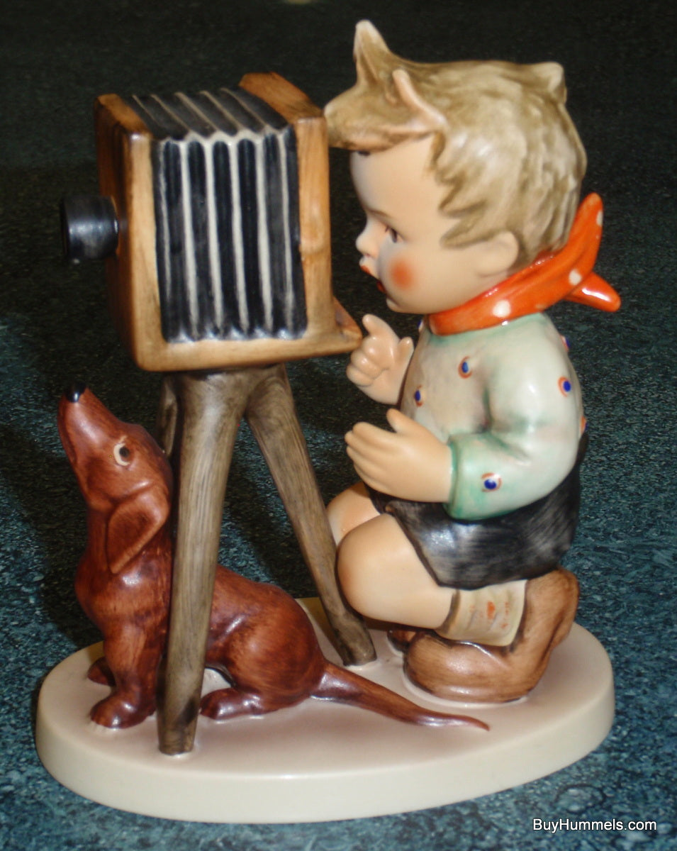 The Photographer Goebel Hummel Figurine #178 - Boy Taking Picture With Dachshund Dog!